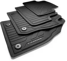 Skoda VAG VW T CROSS Premium guminiai grindų kilimėliai All Weather LHD Genuine 2GM06150082V