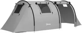 Aosom Palapinė stovyklavimui 470x220x150 cm Pilka Poliesteris