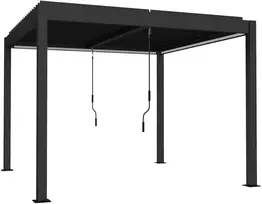 Aosom Pergola 300x300x250 cm Tamsiai pilkas aliuminis