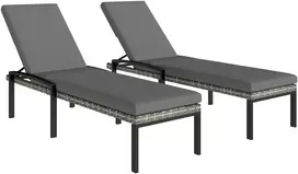 Aosom Gultas su stalu 200x59x45 cm Šviesiai pilkas metalas