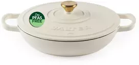 Salter BW13772C Chester 2.8L Shallow Cast Iron Puodas Puodas 30 cm, Kreminis