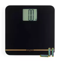 Salter 9075 BGFEU12 Max elektroninės vonios svarstyklės, Juodas/Auksinės