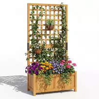 Promotions Vazonas su treliažu 76x32x143 cm oranžinės medienos