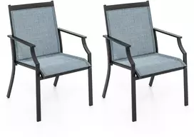 Promotions Lauko valgomojo kėdės 68x61x90 cm mėlynos metalas audinys