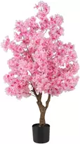 Promotions Dirbtinis vyšnios žiedų medis 15x13x118 cm rožinės spalvos audinio žiedas