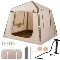 Lauko baldų komplektas Promotions Palapinė stovyklavimui 206x206x180 cm Chaki Oxford audinys
