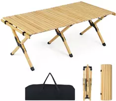 Lauko baldų komplektas Promotions Stalo stalas 121,9x61x45,7 cm natūralus sulankstomas