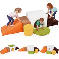 Promotions Vaikiškas laipiojimo putplasčio blokų žaidimų rinkinys 51.5x41x25.5 cm Balto aksomo