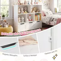 Promotions Lentyna Saugojimo Vienetas 100x33x90 cm Balta Medinė Organizatorius
