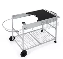 Promotions Grilio stalas 141x62,2x80 cm Juodas metalas Lauko