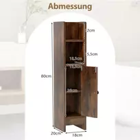 Promotions Tualeto spintelės komplektas 20x18x80 cm Ruda mediena