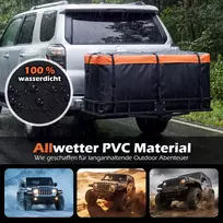 Promotions Cargo dėžė 148x61x61 cm Oranžinė Juoda PVC Sulankstoma Vandeniui atspari Saugykla