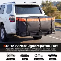 Promotions Galinis bagažo dėžė 146x61x51 cm Oranžinė Juoda PVC Atspari vandeniui Sulankstoma Saugykla