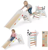 Promotions Vaikiškas laipiojimo rinkinys Montessori Panda tema 72,5x42x65,5 cm balta mediena