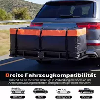 Promotions Cargo dėžė 129x42x45 cm Oranžinė Juoda PVC Sulankstoma Atspari vandeniui Saugykla