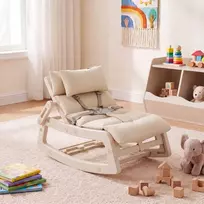 Promotions Vaikiška supamoji kėdė 73x45x40-51 cm, smėlio spalvos, reguliuojama atlošo dalis, HDPE