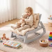 Promotions Sūpynės kėdė 73x45x40-51 cm Pilka reguliuojama atlošo dalis HDPE medžiaga