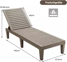 Lauko baldų komplektas Promotions Gultas su stalu 190x57,5x29 cm Rudas Reguliuojama atlošo dalis