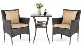 Promotions Lauko baldų komplektas 63.5x61x85.1 cm Rudas rotangas