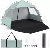 Lauko baldų komplektas Promotions Paplūdimio palapinė 259.1x149.9x160 cm Žalia saulės apsaugos poliesterio medžiaga
