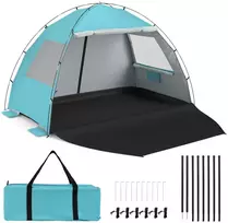 Lauko baldų komplektas Promotions Paplūdimio palapinė 259x150x160 cm Mėlyna saulės apsauga poliesteris
