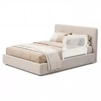 Promotions Lovos turėklas 80x30x60 cm Baltas Sulankstomas Reguliuojamas Apsauginis Sargas