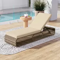 Lauko baldų komplektas Promotions Gultas su komplektu 185x65x26-86 cm Chaki ratano