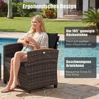 Promotions Balkono baldų komplektas 3 dalių 64x62x76 cm Ruda-Juoda