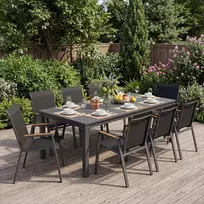 Lauko baldų komplektas Promotions Sodo kėdžių rinkinys 56x66x88 cm Juoda Teslin audinys Sulankstomos