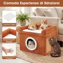 Promotions Katės lova 49x41x39 cm Ruda, sizalio draskyklė