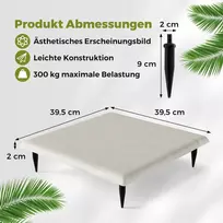 Promotions Stepping Stones Rinkinys 39.5x39.5x2 cm Smėlio spalvos Polipropilenas