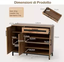 Promotions Komoda 120x41x95 cm natūrali juoda mediena