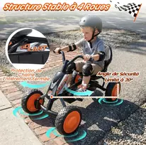 Promotions Pedalinis Go-Kartas 84x57x55 cm Juodas Metalinis Rėmas