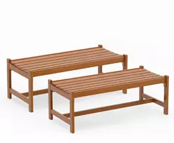 Lauko baldų komplektas Promotions Suoliukas 112x50.8x41.9 cm Teko kietmedis