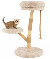 Promotions Kačių medis bokštas 50x90 cm smėlio spalvos mediena