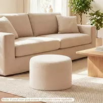 TV staliukas Promotions Pufas Otomanas 45x45x35 cm Smėlio spalvos Audinys