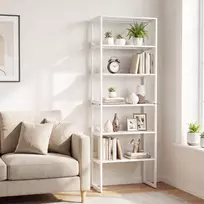 Promotions Knygų lentyna 64x33x90,5 cm Balta Metalas ir Medis