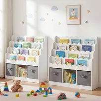 Promotions Vaikiška knygų lentyna 90x30x91,5 cm Balta Saugykla