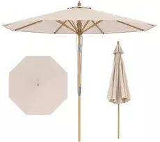 Promotions Lauko skėtis 270x270x254 cm Smėlio spalvos Bambukas