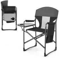 Lauko baldų komplektas Promotions Sulankstoma stovyklavimo kėdė 82,6x49,5x101,6 cm Juodas metalas