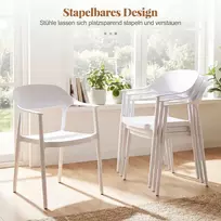 Promotions Valgomojo kėdė, sulankstoma, plastikinė, balta