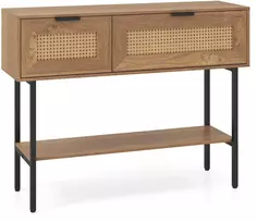Promotions Konsolinis stalas 100x29,5x76 cm Natūralus rotangas, laikymo vieta