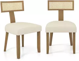 Promotions Valgomojo kėdės 56x55.5x92.5 cm, smėlio spalvos lininis audinys