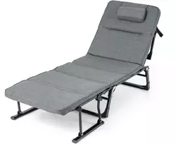 Promotions Sulankstoma stovyklavimo lova 185.4x61x38.1 cm Pilkas metalas