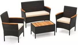 Lauko baldų komplektas Promotions Lauko sofos komplektas 22x23.5x32 cm Rudas ratanas