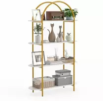 Promotions Knygų lentyna Arkinė 4 aukštų 95x35x156 cm Balta Metalas