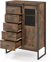 Promotions Spintelė 84x40x120 cm Ruda, saugojimo, metalinis rėmas