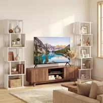 Promotions Knygų lentyna 38x23x147 cm Balta metalinė konstrukcija