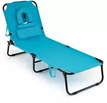 Promotions Įdegio kėdė 166.4x63.5x33.5 cm Mėlyna Sulankstoma