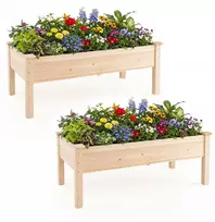 Promotions Pakelta sodinimo lysvė, rinkinys iš 2 vnt., 121.9x63.5x48.3 cm, natūrali eglės mediena